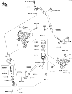 ZX1000 Задний торм цилиндр