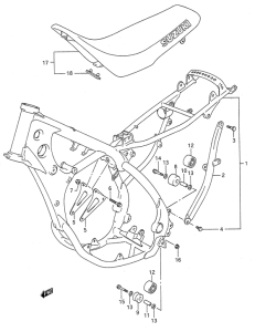 RM125 Frame - seat