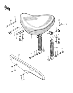 KZ1000 Seat / chain cover