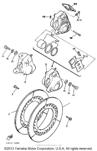 XJ900RK Передний суппорт