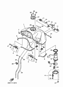 XT1200ZE Топливная магистраль