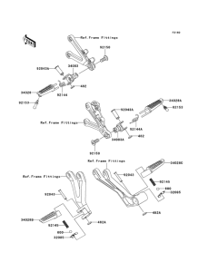 ZX600 Подножки