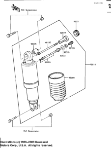 ZX600 Абсорбер удавный в сборе задний