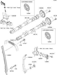ZR1000 Распред вал