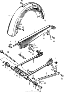 CL175 Cl175 swingarm + rear fender