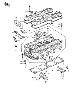 KZ1000 Cylinder head / cover