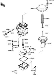 EX250 Карбюратор в разборе
