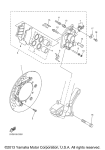 WR450F Передний суппорт