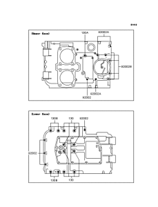 KLE500 Болты крепления картера