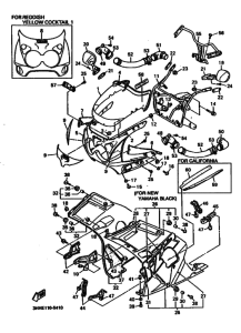 FZR600 FZR600G Cowling comp