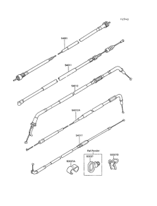 ZX500 Тросы управления
