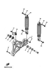 YP250 Задний рычаг и подвеска