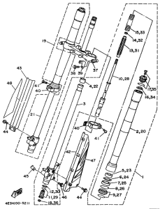 YZ80G Передняя вилка