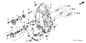 ST1300 Крышка картера задняя