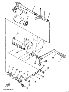 TZ250U Вал переключения