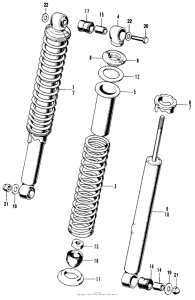 SL100 Rear shock absorber k2-k3