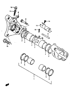 RG125 Передний суппорт