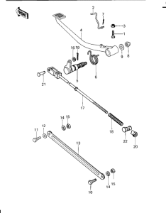KZ1000 Педаль тормоза