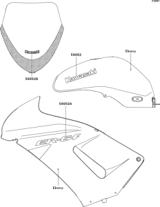 EX650 Decals(ebony)(a6f)
