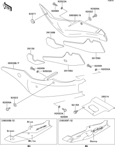 ZX750 Side covers / chain cover(zx750-l1)