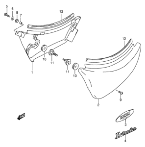 VS800 Обтекатель задний