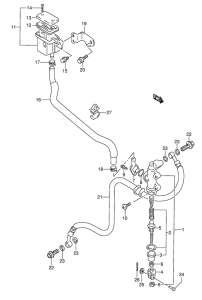 GSX-R1100 Задний тормозной цилиндр