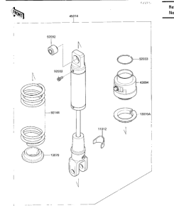 KL650 Абсорбер удавный в сборе задний