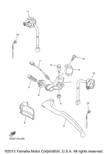 WR450FB Рулевые переключатели