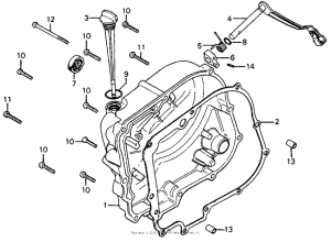 CM185 Крышка картера правая
