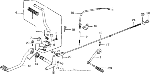 CB550 Kick arm + pedal