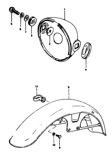 ZR50 Headlamp housing - front fender