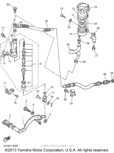 YZF600RGC Задний торм цилиндр