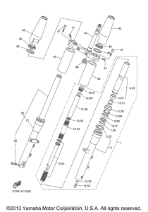 XVS11AWT Передняя вилка
