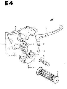 CS50 Front brake lever - switch