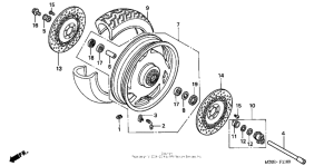 GL1500CD Переднее колесо