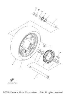 XP500G Переднее колесо