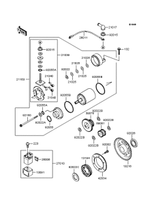  Starter motor / starter clutch