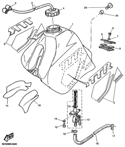 TT600R Топливный бак