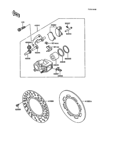 KX500 Передний тормоз