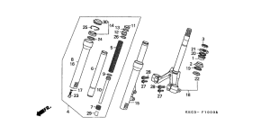 SH100 Front fork / front cushion