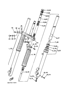 AG200 Front fork assy(ur silv
