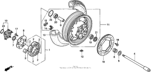 GL1500I Переднее колесо