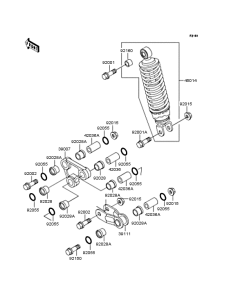 KMX50 Подвеска  /  амортизатор