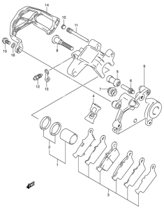 DR-Z400 Задний суппорт