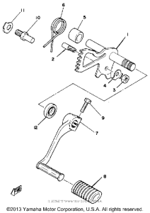 XS1100H Shift shaft pedal