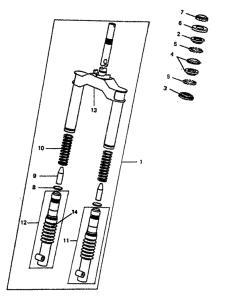 CW50 Передняя вилка