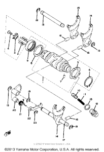 TT500G Shift cam - fork