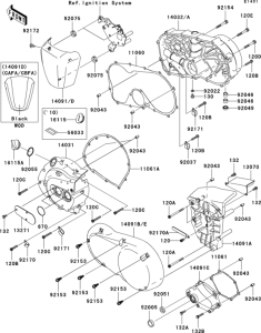 VN900 Engine cover(s)(1 / 2)