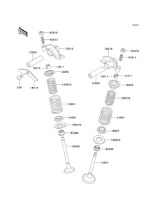 BJ250 Rocker arms / valves