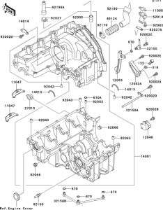 ZX750 Картер двигателя